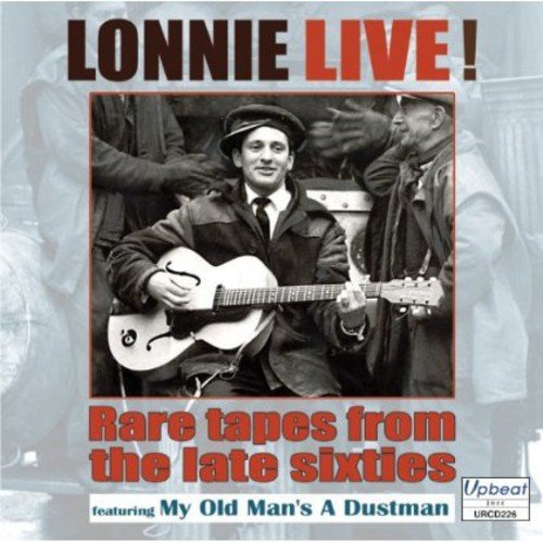 Album cover with Lonnie Donegan holding a guitar, surrounded by people.
