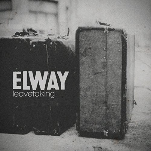 CD cover for Elway’s “Leavetaking” featuring vintage suitcases in grayscale.