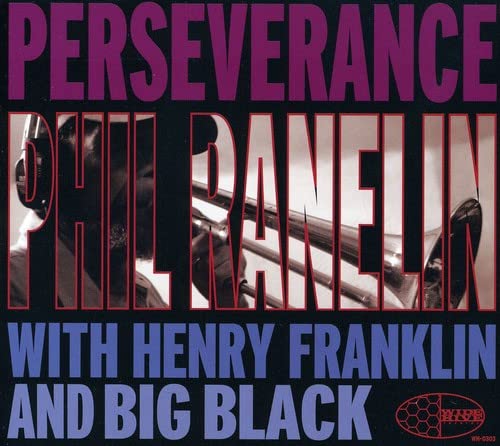 CD cover for Ranelin Phil’s “Perseverance” featuring a musician with headphones.