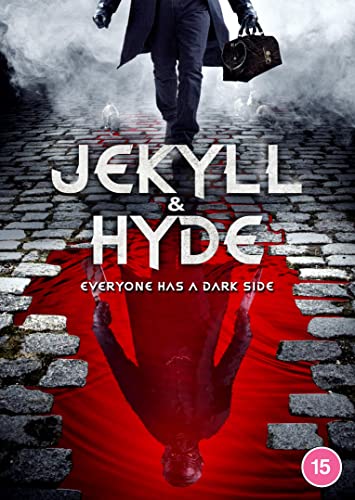 DVD cover for "Jekyll & Hyde" showing a figure walking away, with a red reflection.