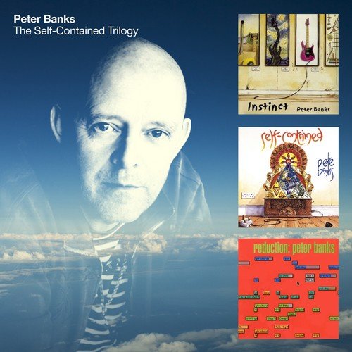 "CD cover featuring Peter Banks with three smaller album covers on the right."