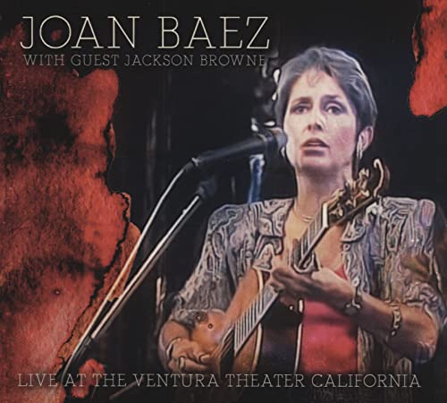Joan Baez portrait on CD cover, performing with guitar and microphone.