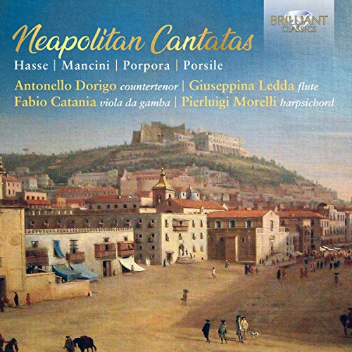 CD cover: "Neapolitan Cantatas" with a painting of a historic city.
