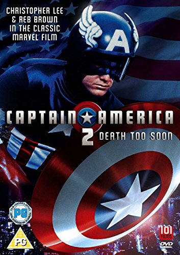 Captain America DVD cover featuring a costumed figure and shield.