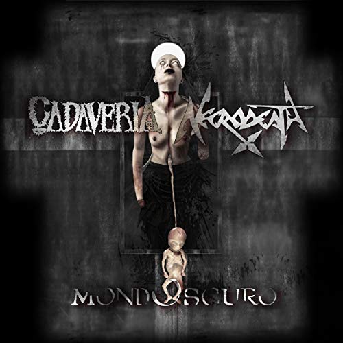 Dark album cover with a pale woman and a hanging child figure.
