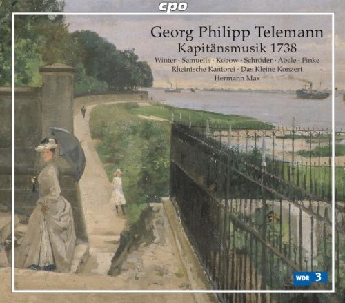 CD cover: painting of figures by a river with boats in background.