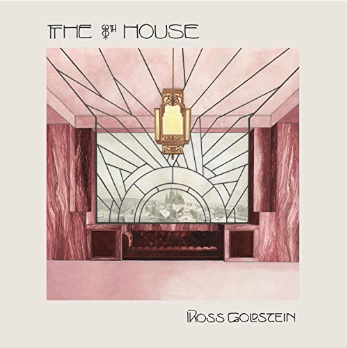 Album cover: pink room with stained glass window and hanging lamp, by Ross Goldstein.