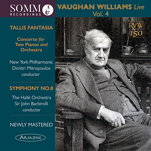 CD cover for Vaughan Williams Live, Vol. 4, featuring a portrait.