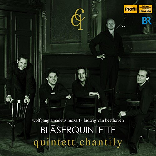 "CD cover with five men in black posing in a dark, ornate room."