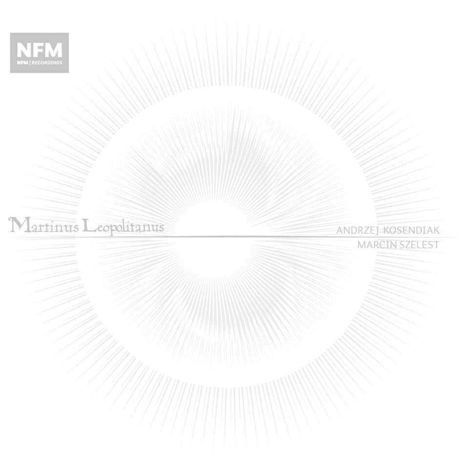CD cover with radiating lines, text “Martinus Leopolitanus” and composer names.