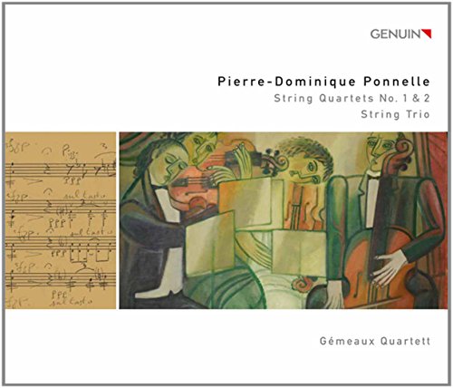 CD cover: abstract painting of musicians with sheet music detail.