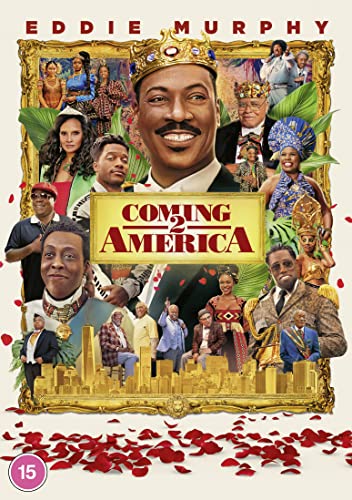 Coming 2 America" DVD cover featuring Eddie Murphy and a large cast.