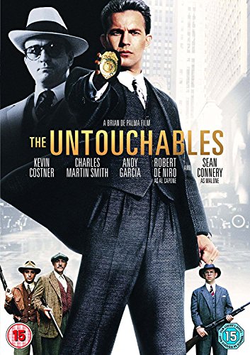 "The Untouchables" DVD cover featuring a man in a suit holding a badge.