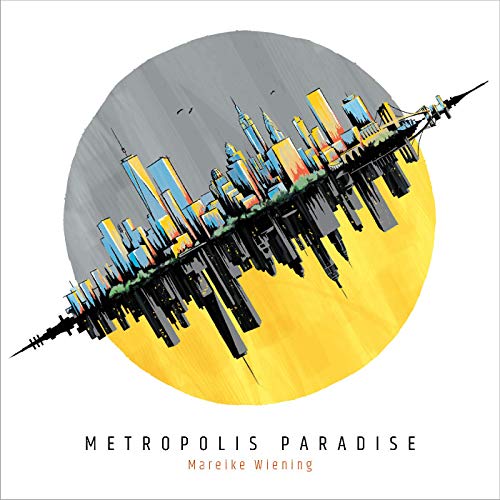 "CD cover art featuring a stylized cityscape with skyscrapers and yellow and gray background."