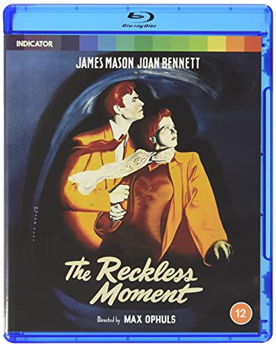 Blu-ray cover for "The Reckless Moment" featuring James Mason and Joan Bennett.