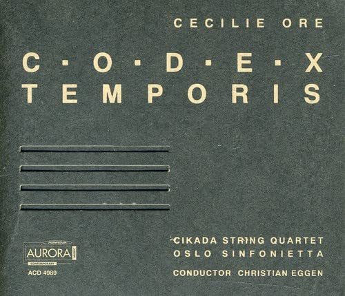 Dark green CD cover with white text: "Cecilie Ore - Codex Temporis".