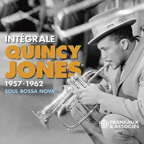Quincy Jones playing trumpet, album cover for "Intégrale 1957-1962".