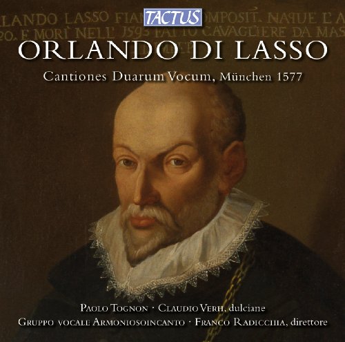 CD cover featuring a portrait of Renaissance composer Orlando di Lasso.
