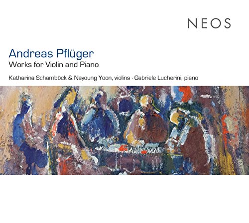 "CD cover with abstract painting of musicians and text describing the music and artists."