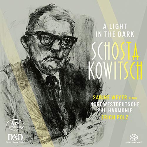 CD cover featuring a sketched portrait of composer Dmitri Shostakovich.
