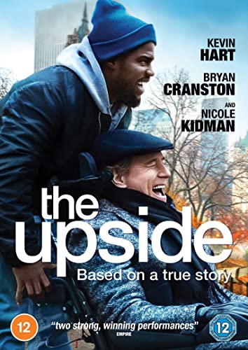 Movie cover for "The Upside" featuring Kevin Hart and Bryan Cranston.