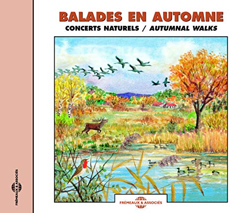 CD cover with painted autumn landscape featuring deer, birds, and a pond.