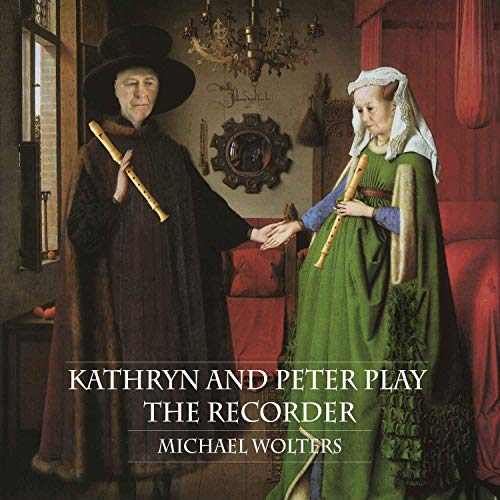 "CD cover featuring a man and woman in medieval attire holding recorders."