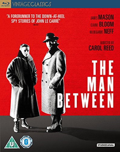 DVD cover for "The Man Between" featuring two figures in coats.