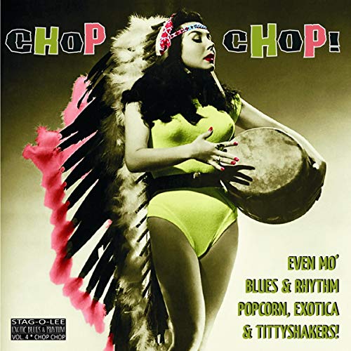 Vinyl album cover featuring a woman in a feathered costume holding a drum.