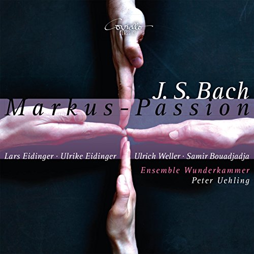 "CD cover with four hands forming a cross on a dark background."
