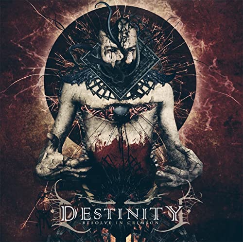 Dark album cover featuring a distorted, pale figure with red markings.