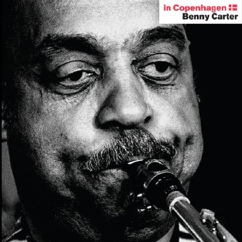 "Benny Carter album cover: close-up of man with mustache holding a saxophone."