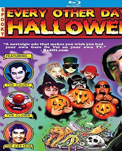Blu-ray cover for "Every Other Day Is Halloween" featuring cartoonish Halloween characters.