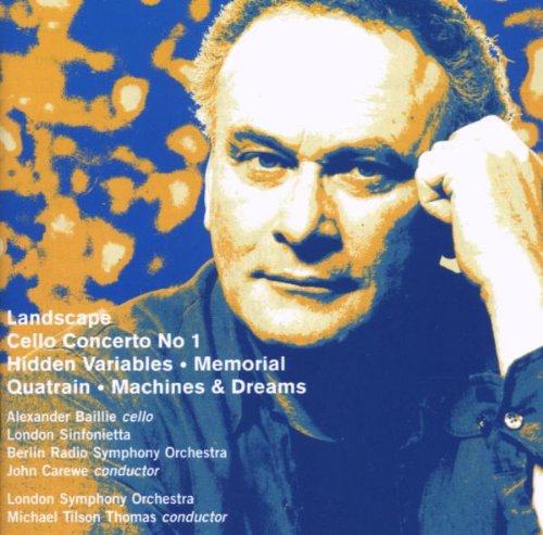 "CD cover with a man's portrait and white text on blue and orange background."