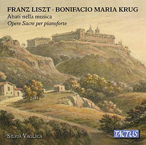 A CD cover featuring a serene landscape painting of a monastery on a hill.