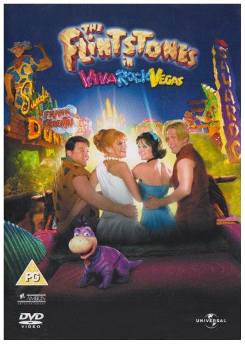 The Flintstones In Viva Rock Vegas" DVD cover with characters in Vegas.