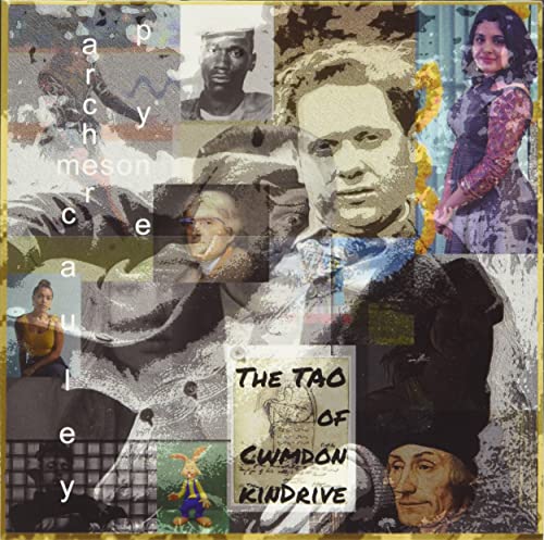 CD cover with collage of portraits and abstract elements.