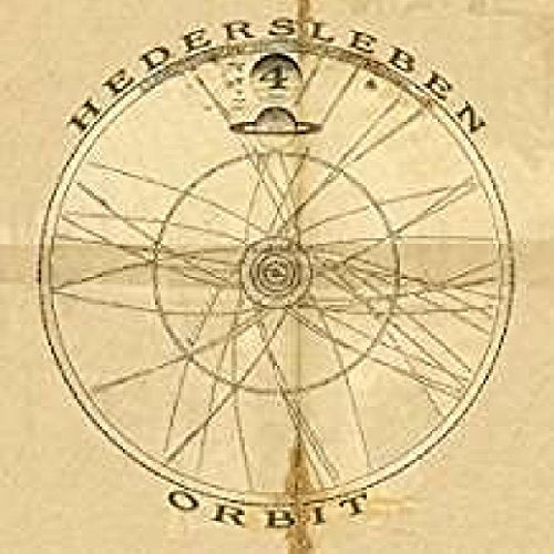 A sepia-toned album cover with a circular diagram and text "Hedersleben Orbit".