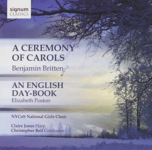 CD cover for "A Ceremony of Carols" with winter tree branches.