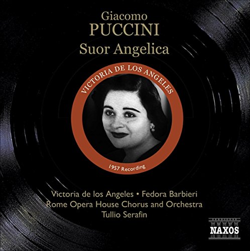 Black vinyl record with portrait of Victoria de los Ángeles, opera CD.