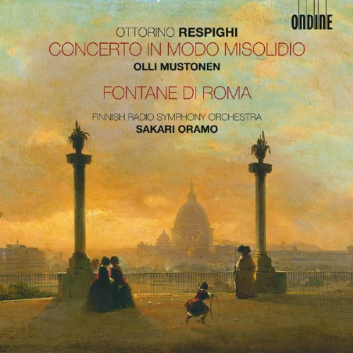 "CD cover featuring a painting of a cityscape with people and pillars."