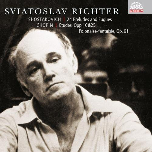 "Sviatoslav Richter CD cover featuring a black-and-white portrait of the pianist."