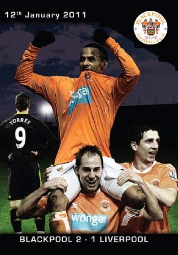 DVD cover: Football players celebrating, Blackpool 2-1 Liverpool, January 2011.
