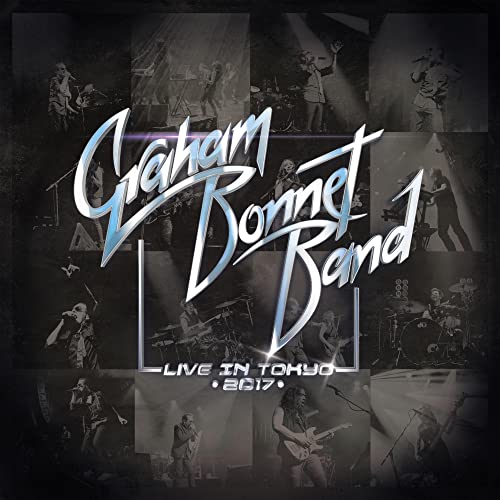 Graham Bonnet Band album cover featuring live performance photos in grayscale.