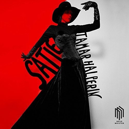 "Tamar Halperin Satie Album CD cover featuring a woman in black dress and hat."