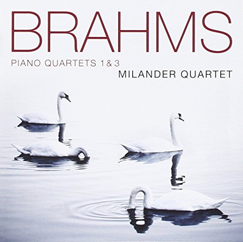 CD cover featuring white swans on water, with "BRAHMS" in red text at the top.