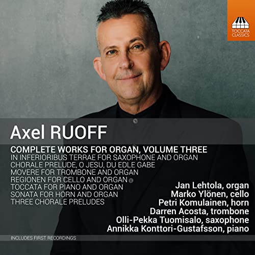 CD cover featuring portrait of composer Axel Ruoff and track listing.