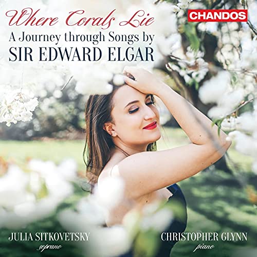 CD cover featuring soprano Julia Sitkovetsky amongst white blossoms.