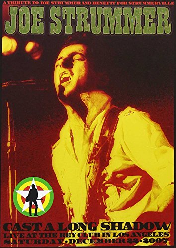 DVD cover featuring a red-toned image of Joe Strummer performing on stage with a guitar.