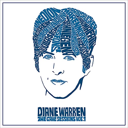 CD cover: blue and white portrait of Diane Warren with text overlay.